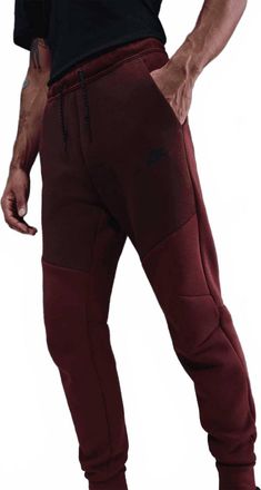 Nike Tech Fleece Windrunner Joggers In Maroon