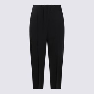 Issey Miyake Black Cotton Pants