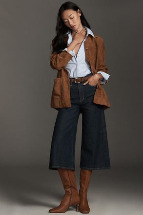 Joe's Culotte High-Rise Crop Wide-Leg Jeans