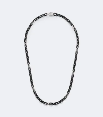 David Yurman DY Madison titanium and sterling silver chain necklace