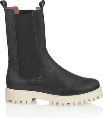 DWRS Bochum Chelsea Bikerboots - Dames - Enkellaarsjes - Zwart - 39 EU - Leer - Schoenen