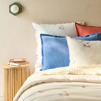 La Redoute Interieurs Katoenen onderlaken, geweven-geverfde strepen, SOIZIC JAUNE