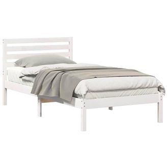 Berkfield Home Elegant with Headboard White 100 x 200 cm Solid pine wood