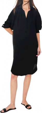 Kule Madrid Silk Dress In Black