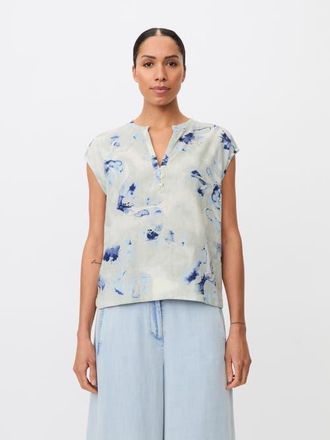Masai Maelphira Floral Cap Sleeve Top in Skyway at Nordstrom, Size Xx-Large