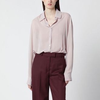 Frankie Shop Semi-sheer pink shirt