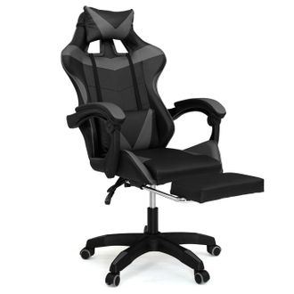 IDMarket Sedia Gaming, Sedia Ufficio Nero E Grigio Alex