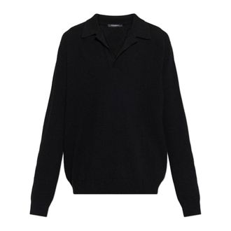 Balmain Cashmere Knitwear, male, Black, Size: XS V-Neck Sweater