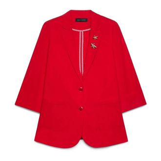 Fiorella Rubino Blazers - Dames - Jassen - Rood - Maat: 2XL Katoen