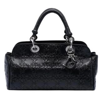 Dior Pre-owned Handbags, female, Black, Size: ONE SIZE Pre-owned Vintage Top Zip Handbag