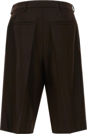 Saint Laurent Wool Flannel Bermuda Shorts - Brown