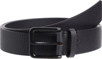 Calvin Klein Jeans Lederg&uuml;rtel CALVIN KLEIN JEANS CLASSIC CASUAL BELT 35MM, Herren, Gr. 105, schwarz (schwarz, schwarz), Rindsleder, unifarben, G&uuml;rtel Lederg&uuml;rtel, Logop
