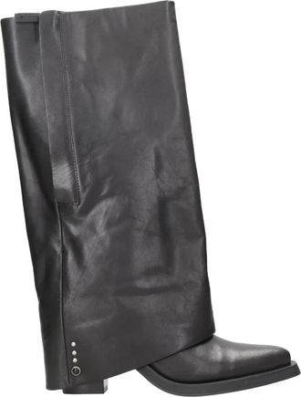 Ash Jackson Foldover Laarzen - Dames - Cowboylaarzen - Zwart - 38 EU - Leer - Schoenen