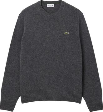 Lacoste Carded Wool Crew Neck Sweater - Heren - Ronde hals truien - Grijs - XL - Wol - Truien & Vesten