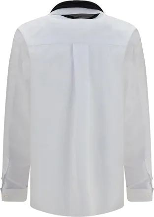 sacai Integrated Scarf Detail Shirt - White