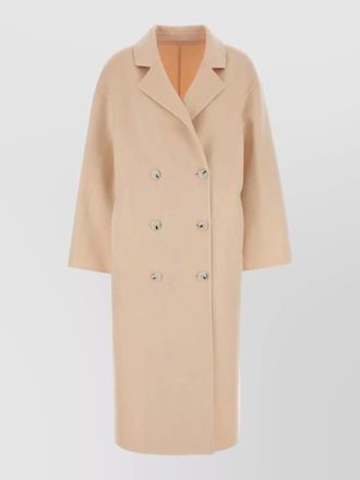 Loulou Studio wool blend borneo long coat lapels pockets