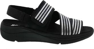 Drew Womens Sutton Sandal - Ww Width In Black/silver