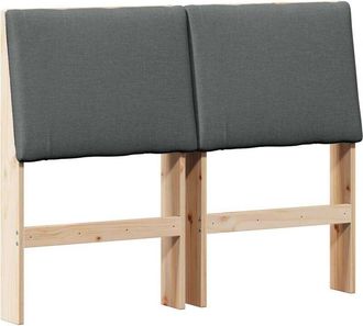 vidaXL Cabecero Tapizado Gris Oscuro 120 Cm Madera De Pino Macizo Vidaxl