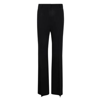 Toteme Broeken, Dames, Zwart, S, Elegante Wijde Avondbroek