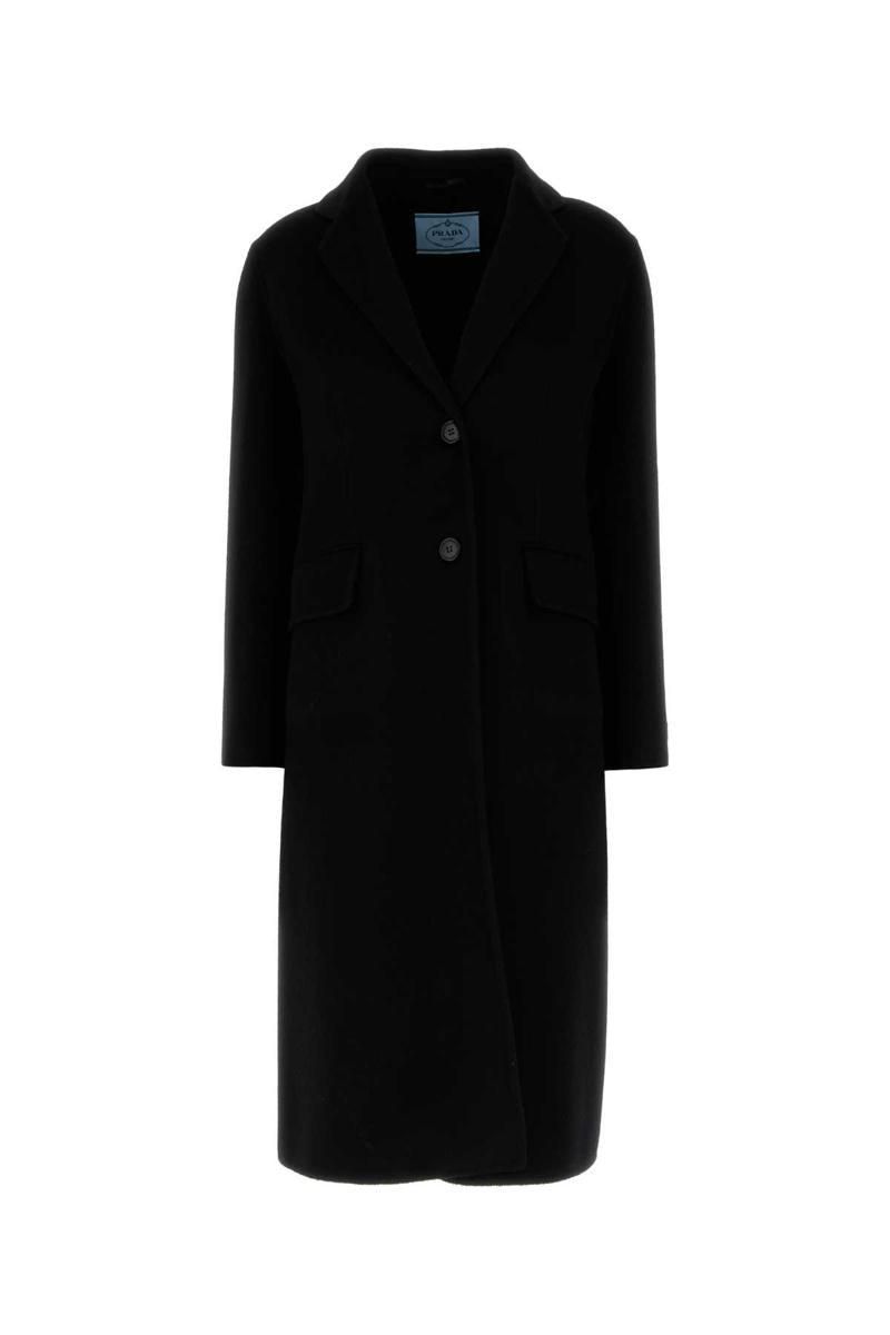 Prada double-breasted Wool Duffle Coat | Black | FARFETCH