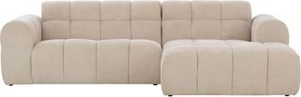 Concept Usine Sof&aacute; esquinero de 3 plazas nube de terciopelo beige