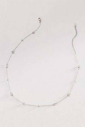 Anthropologie Mixed Small Crystal Delicate Necklace