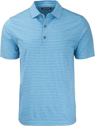 Cutter & Buck Forge Eco Heather Stripe Stretch Recycled Mens Polo
