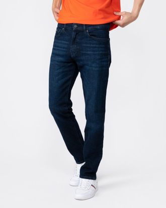 Boss Orange by Hugo Boss Mens Re.Maine Regular Fit Jeans in Dark Blue Cotton - Size 30W/34L