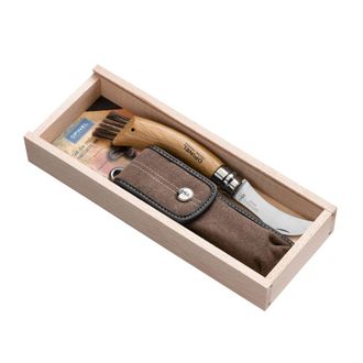 Opinel Plumier couteau &agrave; champignons N&deg;08 et son &eacute;tui en inox marron
