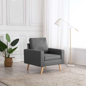 vidaXL Vidaxl - Sill&oacute;n De Tela Gris Claro