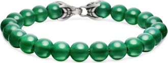 David Yurman Bracciale Spiritual Beads in argento sterling (8mm) - Verde