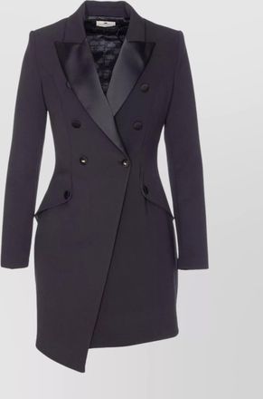 Elisabetta Franchi crepe long-sleeve blazer mini dress