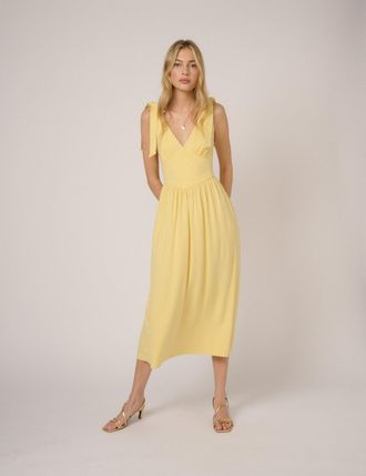 Nobody's Child Butter Yellow Addison Midi Dress