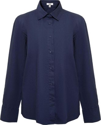 Mavi Langarmbluse MAVI Mavi Langarmhemd Long Sleeve Shirt, Damen, Gr. M, blau, Obermaterial: 100% Baumwolle CO., Blusen Langarmbluse