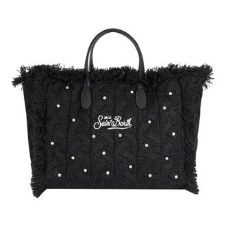 MC2 Saint Barth Tote Bags, female, Black, Size: ONE SIZE Borsa Colette Wool