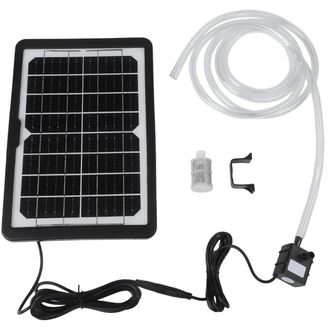 OEM Fuente Solar Estanque - Panel Solar 2,5 W - Bater&iacute;a De Reserva Integrada - Tubo 1,5 M - 10 Boquillas