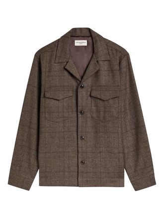 Officine G&eacute;n&eacute;rale Judas flap-pocket check shirt - men - Wool - L - Brown