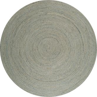 Jonathan Y Designs Zara Braided Coastal Cottage Round Jute Gray Round Area Rug