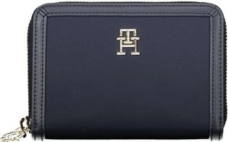 Tommy Hilfiger Accessoires, Dames, Blauw, ONE Size, Chique blauwe portemonnee met meerdere vakken