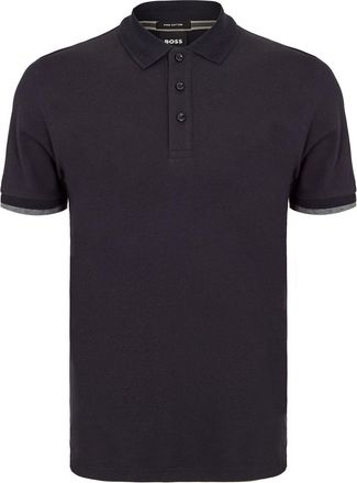 HUGO BOSS Mens Phillipson Short Sleeve Polo Shirt in Open Blue - Size Small