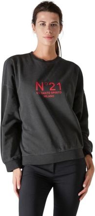 N&deg;21 Stijlvolle hoodies voor vrouwen - Dames - Sweatshirts - Zwart - XL - Katoen - Hoodies & sweatvesten