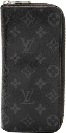 Louis Vuitton Monogram Eclipse Vertical Zippy Wallet (Authentic Pre-Loved)