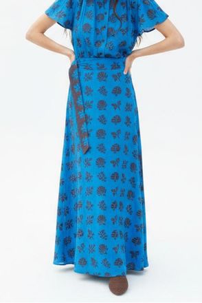 Ace & Jig Sangria Reversible Maxi Wrap Skirt in Azure at Nordstrom, Size Xx-Large