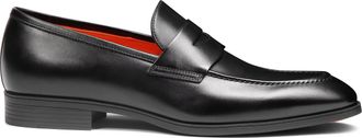 Santoni Leather Penny Loafers
