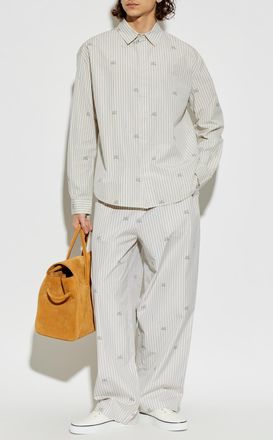 Jacquemus Cotton Trousers, Mens, Grey