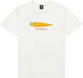 New Balance Running Graphic Tee Asia Sizing White Orange AMT31331-CIC