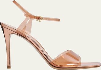 Gianvito Rossi 95mm Clear Ankle-Strap Sandals