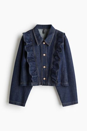 H&M Jeansjacke mit Volants - Blue