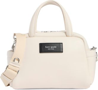 Kate Spade New York puffed leather satchel bag in Parchment at Nordstrom Rack