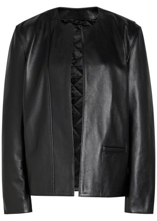 Toteme Quilted Leather Jacket - Black - 34 (UK6 / XS)